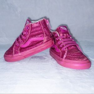 Toddler high top sparkly vans